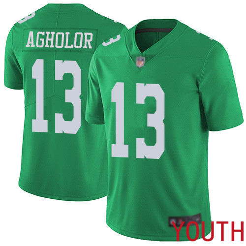 Youth Philadelphia Eagles #13 Nelson Agholor Limited Green Rush Vapor Untouchable NFL Jersey Football->youth nfl jersey->Youth Jersey